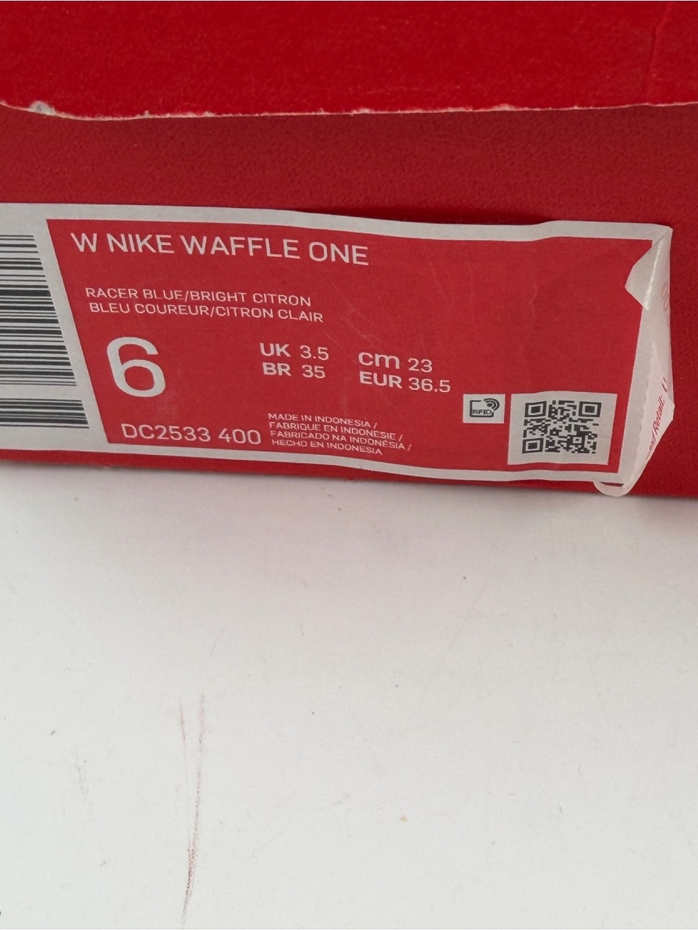 Nike Women’s Waffle One -SZ 6- Bright Citron Hyper Pink Trainers Shoes Sneakers - Picture 7 of 14